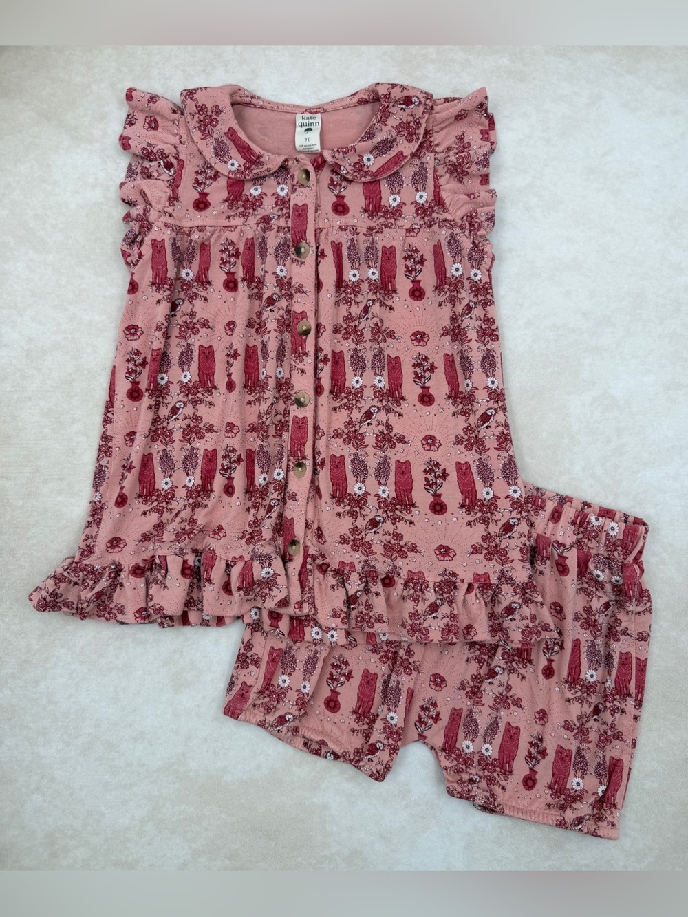 Kate Quinn Floral Ruffle Wolf Set